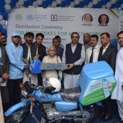 Health Minister Launches Bikes for Vaccinators, Paracetamol Drive