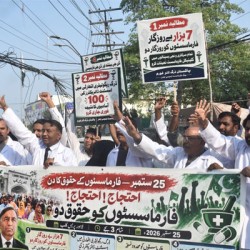 Pharmacists Protest in Lahore, Demand Jobs, Hospital Appointments and Immediate DRAP Recruitment Results