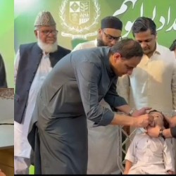 Polio eradication drive launched by Mayor Karachi Barrister Murtaza Wahab