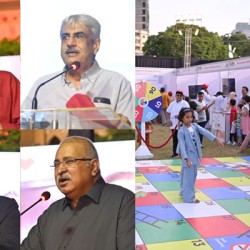 NICVD and frere hall glow red to mark world heart day 2025