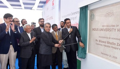 Bilawal Bhutto Zardari inaugurates Indus University Hospital project in Karachi