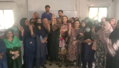 Reception held in honor of newly elected YNA Karachi President Shabana at Lyari General Hospital