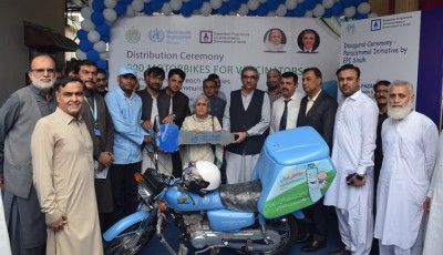 Health Minister Launches Bikes for Vaccinators, Paracetamol Drive