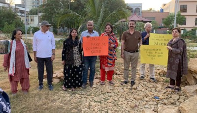 Residents protest conversion of Justice Rana Bhagwandas Park as experts warn of health impact