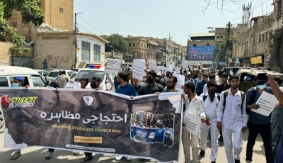 Nursing Students Stage Sit-In Outside Dow University Over Examination Concerns